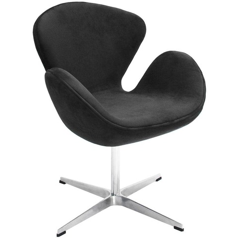 Фото: Кресло SWAN STYLE CHAIR графит, искусственная замша - основной вид