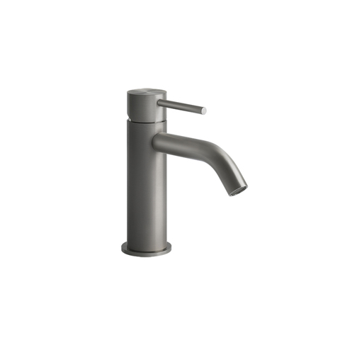 Gessi 316 54002#239 Смеситель для раковины на 1 отверстие без донного клапана, излив 123мм, цвет: steel brushed