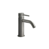 Gessi 316 54002#239 Смеситель для раковины на 1 отверстие без донного клапана, излив 123мм, цвет: steel brushed