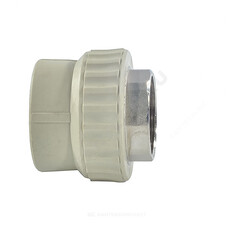 Муфта PP-R комбинированная под ключ серая Дн 50х1 1/2" ВР VALFEX 10134050Г