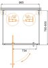 Cezares MOLVENO-BA2-70/80-C-CR-IV Душевой уголок, цвет: хром
