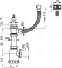 Alcaplast A444-DN50/40 Сифон для мойки с нержавеющей решеткой ?70 и гофропереливом