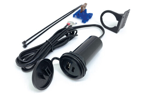 Двойная USB зарядка с кронштейном (USB + USB-C 3,6A+3,6A)