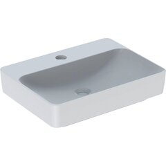 Geberit VariForm 500.781.01.2 Раковина с установкой на столешницу прямоугольной формы, 60х45 см, с отв. под смеситель, без отв. перелива фото