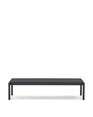 Журнальный столик Sorells из серого алюминия 63 x 149 см
