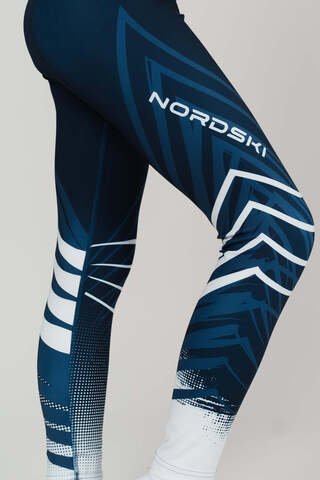 УЦЕНКА-Детский и подростковый лыжный гоночный костюм (КАЛЬСОНЫ) Nordski Jr Pro pearl blue