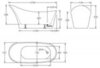 BelBagno BB64-1700 Отдельностоящая акриловая ванна в комплекте со сливом (донным клапаном), 170x74, цвет: белый