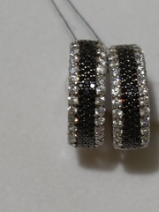 Конго  широкие (серьги из серебра)