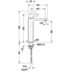 Duravit D-Neo DE1030002010 Смеситель для раковины на 1 отв., без донного клапана, h=270мм, излив 139мм цвет: хром