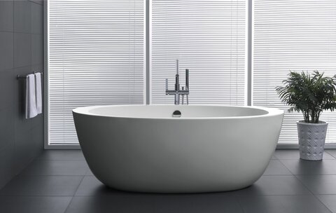 BelBagno BB67-1700 Отдельностоящая акриловая ванна в комплекте со сливом-переливом, 170x90, цвет: белый