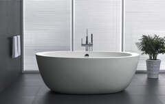 BelBagno BB67-1700 Отдельностоящая акриловая ванна в комплекте со сливом-переливом, 170x90, цвет: белый фото