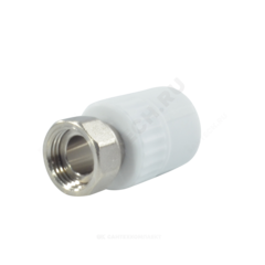 Муфта PP-R комбинированная белая Дн 25х3/4" с накидной гайкой VALFEX 10139025
