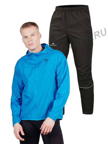 Элитный беговой костюм с капюшоном Nordski Pro Light Cobalt мужской