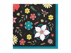 Салфетки чёрные "Мексика" 20 шт. (16 х 16 см)