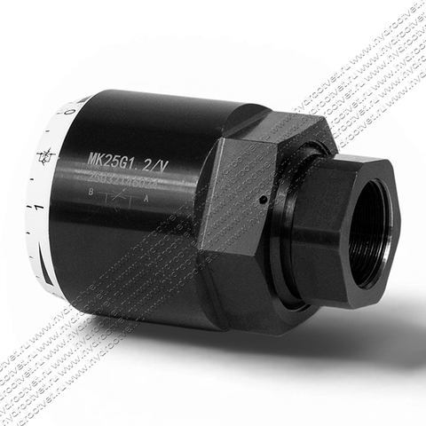 Фото MK25G1.2/V - Дроссель трубного монтажа Ду25 резьба G11/4, обратный клапан - есть