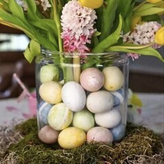 Яйцо разноцветное из пенопласта, Пастельные оттенки, пятнистые, пасхальный декор, размер 3*4 см, набор 10-12 шт.