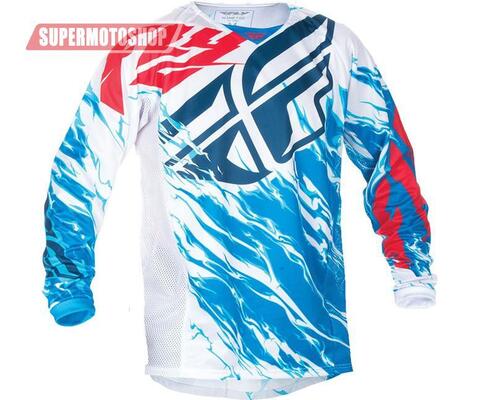 Джерси FLY RACING KINETIC RELAPSE белый/голубой/красный L