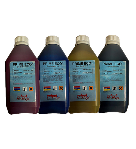 Комплект эко-сольвентных чернил Velvet Jet Prime Eco 4х1000 мл