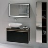 Geberit Citterio 500.561.JJ.1 Тумба для раковины 118.4x54.3x50.4см, черный / глянцевое стекло, темный дуб / меламин, структура дерева