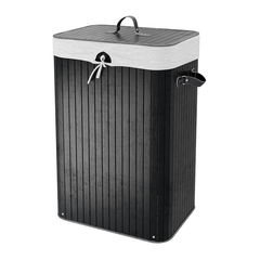 WasserKRAFT Nuthe WB-910-L Корзина для белья, цвет: чёрный фото