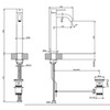 Gessi 316 54004#707 Смеситель для раковины на 1 отверстие, высокий h=305мм, с донным клапаном, излив 123мм, цвет: brushed black metal pvd