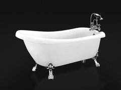 BelBagno BB20-1700 Отдельностоящая акриловая ванна с возможностью установки смесителя на борт ванны, 170x73, цвет: белый фото