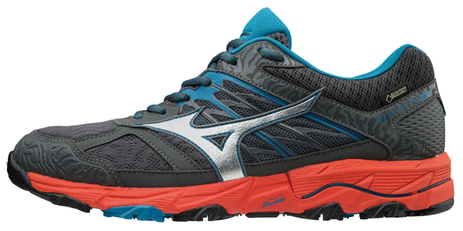 Mizuno Wave Mujin 5 GoreTex кроссовки беговые для мужчин черные-красные - 5