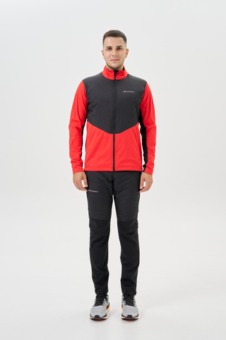 Мужской костюм для лыж и бега зимой Nordski Hybrid Pro 2.0 red-black