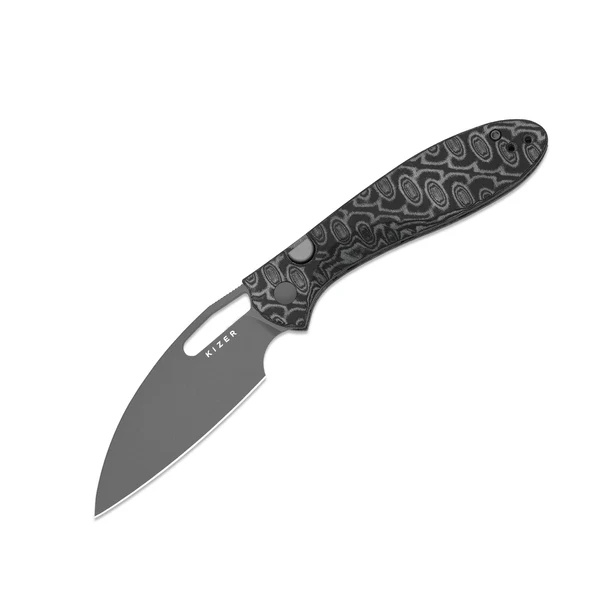 Складной нож Kizer Masu, сталь 14C28N, рукоять Vortex pattern micarta