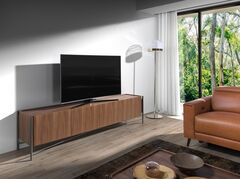 Тумба для TV 3240/MF2201A из орехового дерева и черной стали