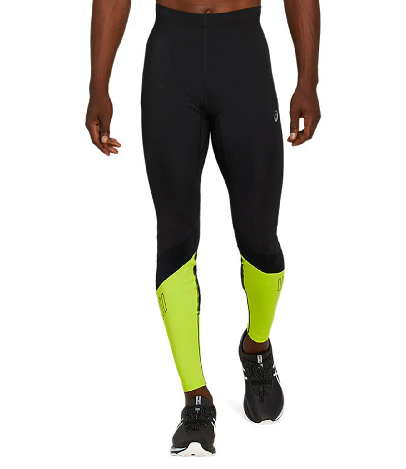Asics Lite Show Tight тайтсы беговые мужские черные-лайм