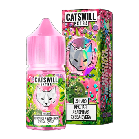 Жидкость CATSWILL EXTRA Salt 2% HARD 30 ml - Кислая Яблочная Хубба-бубба