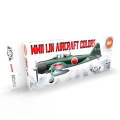 Набор красок AK interactive WWII IJN Aircraft Colors Set 3G, 8 красок