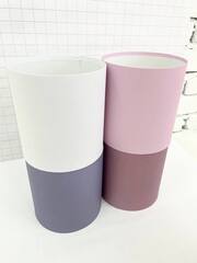 Цилиндр одиночный, без крышки, 16*16 см, Розовый, 1 шт.