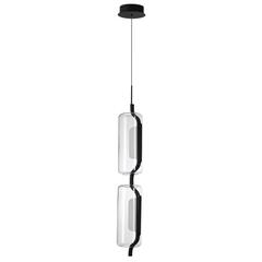 5003/20L L-VISION ODL23 391 черный матовый/прозрачный/стекло Подвес LED 20W 3000K KAVIA