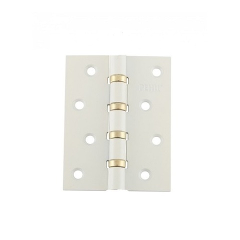 Петля дверная RENZ 4BB 100x75x2,5мм W/PB (белый/латунь блестящий) (1 шт)