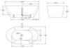 BelBagno BB68-1800 Отдельностоящая акриловая ванна в комплекте со сливом-переливом, 180x90, цвет: белый