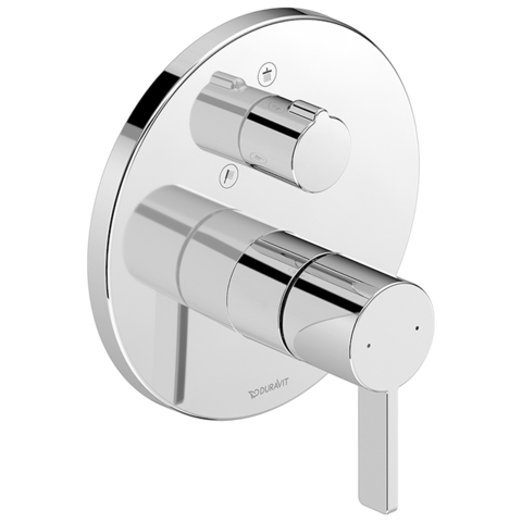 Duravit D-Neo DE4210012010 Смеситель для душа, на 2 источника, встраиваемый (внешние части) цвет: хром