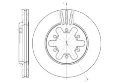 Диск тормозной вентилируемый G-brake  GR-02498