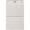 BelBagno UNO-MINI-400-2C-SO-BO База под раковину подвесная с фрезерованными ручками по всей длине фасада с двумя выкат. ящ., Bianco Opaco,400x395x608