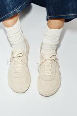 ZARA ЗАМШЕВЫЕ КРОССОВКИ BAREFOOT, ПЕСОЧНО-КОРИЧНЕВЫЙ