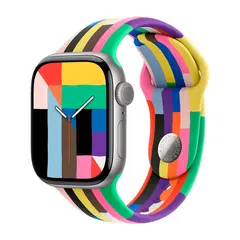 Умные часы Apple Watch Series 11 GPS, 42mm, Space Gray Aluminium Case with Pride Edition Sport Band, M/L