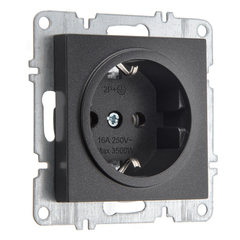 Розетка с заземлением 16А 250В ARVIA Electric, черный 50072000217