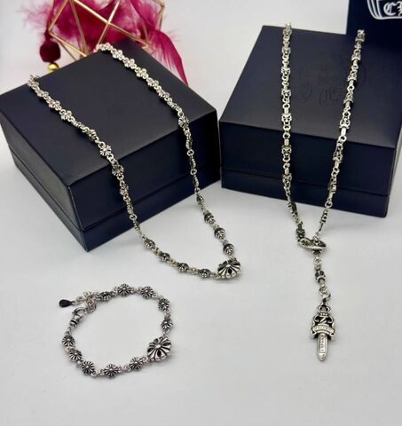 Колье галстук с подвеской МЕЧ в стилистике CHROME HEARTS