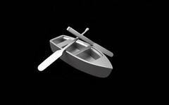 Силиконовый молд лодка с веслами 3 D