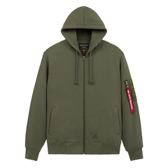 Толстовка Alpha Industries Utility Pocket Full Zip Up OG-107 Green (Зеленый)