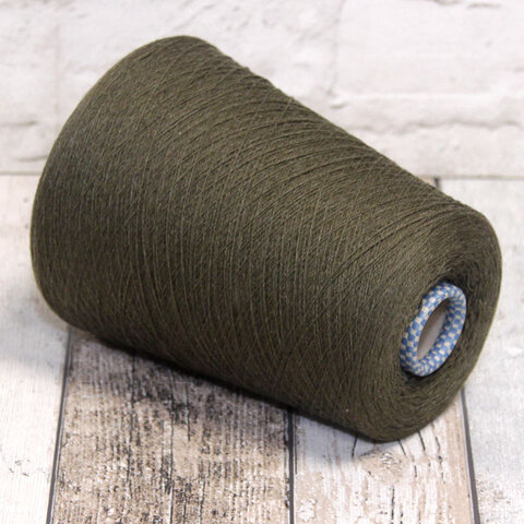 Кашемир кардный CARIAGGI CASHMERE 100 2/28 зеленый защитный