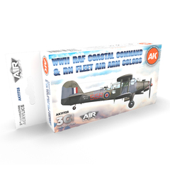 Набор красок AK interactive WWII RAF Coastal Command & RN Fleet Air Arm Colors Set 3G, 6 красок