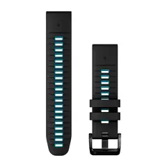 Ремешок Garmin Quickfit 22mm, Watch Band, Black/Blue Silicone