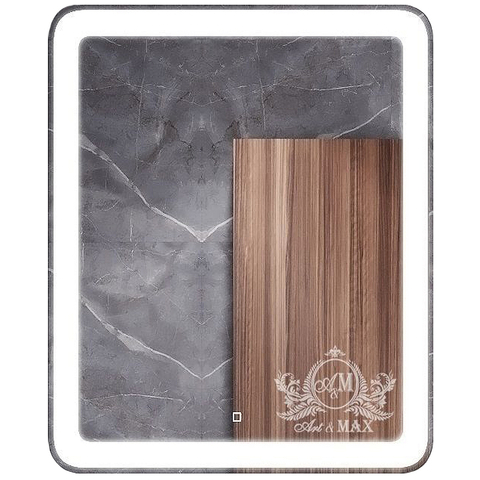 Art&Max Latina AM-LAT-650-800-DS-F Зеркало с подсветкой, цвет: белый